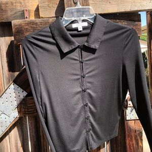 Berlook Black Long Sleeve Button Down Cardigan